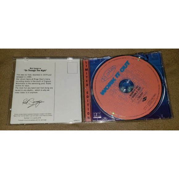 DEF LEPPARD limited edition import cd WORK IT OUT 3 tracks w/4 postcards - Picture 4 of 8